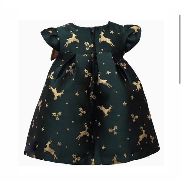 BONNIE JEAN REINDEER TRAPEZE DRESS/MACHINING PANTY - Picture 2 of 5